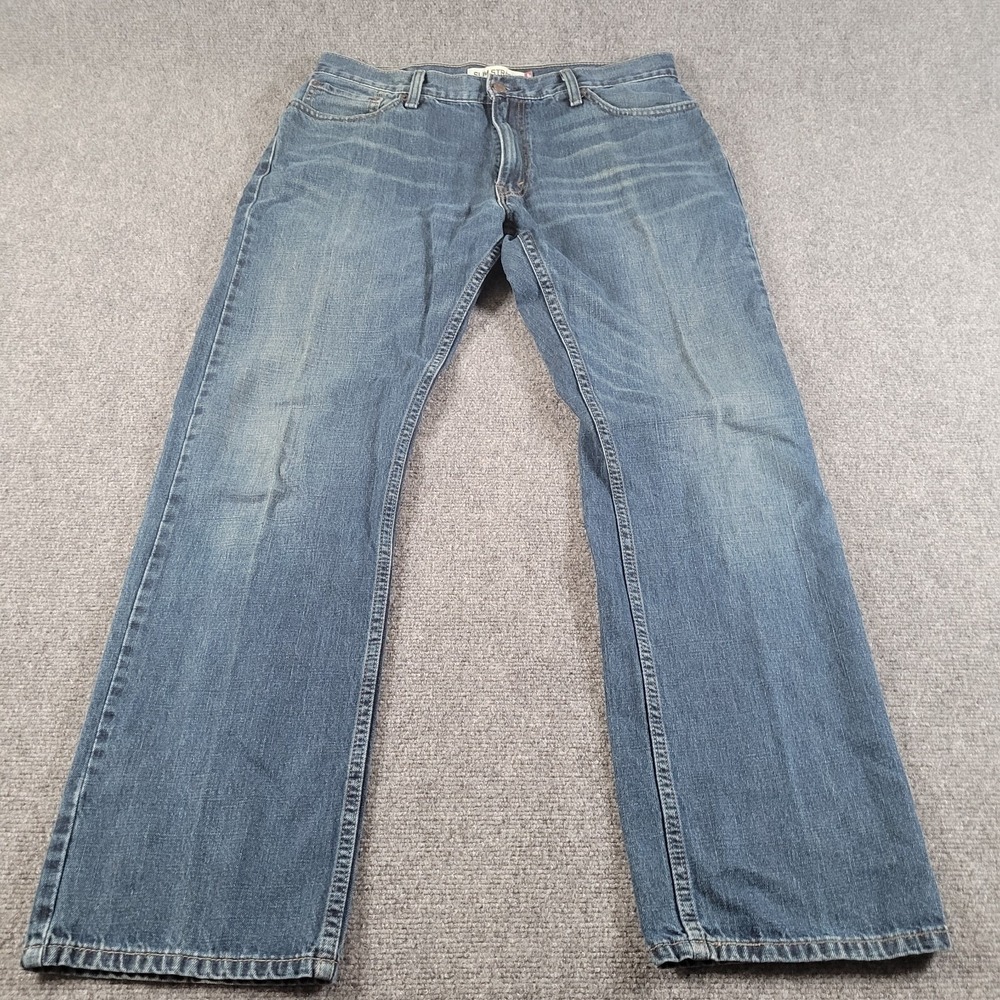 Levi's 514 Jeans Men's (Label 36x32) Slim Straight Fit 100% Cotton Black Batwing